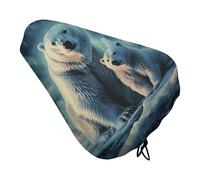 Two Polar Bears - Coprisedile per bici da uomo e donna, idrorepellente, cuscino regolabile per bicicletta, per ciclismo all'aperto