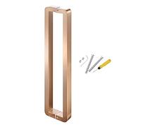 Two-Side Design Commercial Modern Entry Door Handle,Interior Exterior Door Pull Push Handle/Shower Glass Door Handles, Pull(Rose,92.5cm(36.4in))