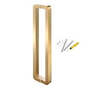 Two-Side Design Commercial Modern Entry Door Handle,Interior Exterior Door Pull Push Handle/Shower Glass Door Handles, Pull(Gold,42.5cm(16.7in))