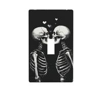 Two Skeletons in Love Dark Art Light Switch Cover Decorativa Singola Toggle 1 Gang Piastra da Parete per Cucina Agriturismo Camera da letto Bagno Arte Decor