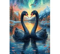 Two Swans Forming A Heart in A Lake Rompicapo 300 Pezzi Leonardo Da Vinci Per Adulti Science Fiction Magical Dream Cartone Rigido Ultima Cena Per Collezione E Regalo Da Passatempo Migliore Vendita 30