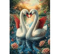 Two Swans Forming A Heart Puzzle 1000 Pezzi Rompicapo Per Team Building Science Fiction Magical Dream Attività Di Gruppo Collaborazione E Divertimento Regalo Festa Aziendale 1000 PCS