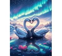 Two Swans Under The Northern Lights Puzzle 300 Pezzi Sfida Rompicapo Difficile Wildlife Pet Rompicapo Per Esperti Stimolo Intellettuale Esercizio Mentale Regalo Per 300 PCS