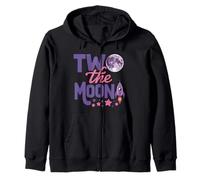 Two The Moon 2nd Birthday Space 2 Anni Felpa con Cappuccio