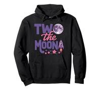 Two The Moon 2nd Birthday Space 2 Anni Felpa con Cappuccio