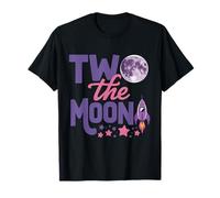 Two The Moon 2nd Birthday Space 2 Anni Maglietta