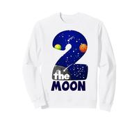 Two The Moon Big 2 Stars Planets Toddler, 2° Compleanno nello Spazio Felpa
