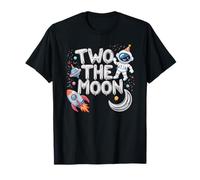 Two The Moon Birthday Boy Outer Space Astronaut 2 ° compleanno Maglietta