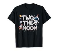 Two The Moon Birthday Boy Outer Space Astronaut 2 ° compleanno Maglietta