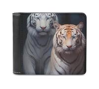 Two Tigers - Portafogli con stampa di due tigri, con scomparti multipli per carte di credito, per uomini e donne, Stile:, Taglia unica, MHXYZHW