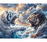 Two Tigers Puzzle 1000 Pezzi Per Adulti Fantastic Beasts in Cartone Rigido 3D Panoramico Per Viaggi E Vacanze Miglioramento Concentrazione Edizione Esclusiva Qualità 1000 PCS