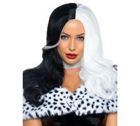 Two tone long wavy villain wig