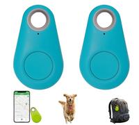 Two-Way Alarm Pet Location Tracker with Real-Time Tracking for Dogs, Cats, Keys, Wallet, and Luggage, 8-Pack Waterproof Anti-Loss Device for Outdoor and Travel Use (Blue,2Pcs)