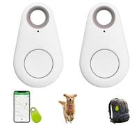 Two-Way Alarm Pet Location Tracker with Real-Time Tracking for Dogs, Cats, Keys, Wallet, and Luggage, 8-Pack Waterproof Anti-Loss Device for Outdoor and Travel Use (White,2Pcs)