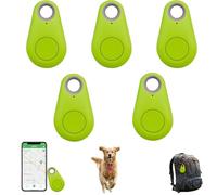 Two-Way Alarm Pet Location Tracker with Real-Time Tracking for Dogs, Cats, Keys, Wallet, and Luggage, 8-Pack Waterproof Anti-Loss Device for Outdoor and Travel Use (Green,5Pcs)