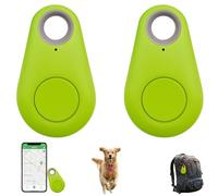 Two-Way Alarm Pet Location Tracker with Real-Time Tracking for Dogs, Cats, Keys, Wallet, and Luggage, 8-Pack Waterproof Anti-Loss Device for Outdoor and Travel Use (Green,2Pcs)