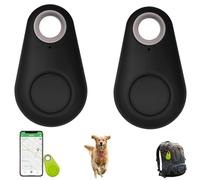 Two-Way Alarm Pet Location Tracker with Real-Time Tracking for Dogs, Cats, Keys, Wallet, and Luggage, 8-Pack Waterproof Anti-Loss Device for Outdoor and Travel Use (Black,2Pcs)