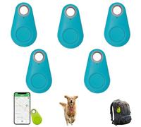 Two-Way Alarm Pet Location Tracker with Real-Time Tracking for Dogs, Cats, Keys, Wallet, and Luggage, 8-Pack Waterproof Anti-Loss Device for Outdoor and Travel Use (Blue,5Pcs)