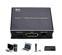 Two-Way Switcher, DP Bi-Directional Splitter, Computer Screen Display Selector, Compact Display Splitter, HD Display Switcher, Multi-Monitor Switcher, Bi-Directional Display, Screen Splitter
