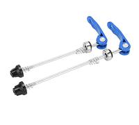 Two - Wheel Quick Release Skewers 2Pcs Set | 145mm Front / 185mm Rear Metal Lever | Friction - Tolerant Hub Quick Release for Mountain Rides/Road Rides (Blue)