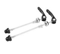Two - Wheel Quick Release Skewers 2Pcs Set | 145mm Front / 185mm Rear Metal Lever | Friction - Tolerant Hub Quick Release for Mountain Rides/Road Rides (Black)