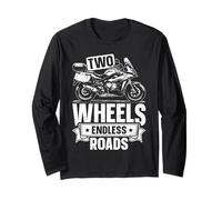 Two Wheels Endless Roads Moto S1000XR Design Maglia a Manica