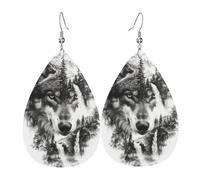Two White Bears Are Being Fed By A Soldier Orecchini Stampato Pendenti Moda Orecchini In Pelle Per Donne Carnevale