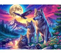 Two Wolves Rompicapo 1000 Pezzi Per Regalo Di Anniversario Cartone Rigido Per Coppie Fantastic Beasts Incastro Perfetto Per Serate in Casa Edizione Esclusiva Da Passatempo 1000 PCS