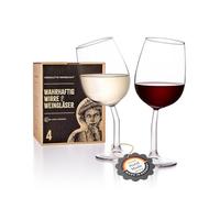 Two46 Vi(n)oletta Wankelmut Krumme Weingläser Set (4 Stück) - Bicchiere da Vino Divertente Piegato a Mano in DE - Divertenti Bicchieri da Vino COME Regali di Vino per Donne & Uomini..
