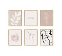 TwoDays Decorazione da parete estetica per camera da letto con ragazza alla vaniglia, poster boho beige per camera da letto, stampe minimaliste crema, immagini astratte marroni per ragazze. (20,3 x