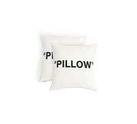 TwoDays Hypebeast - Federa decorativa per cuscino con citazione, decorazione per la stanza, quadrata, per divano, decorazione per casa, divano, colore bianco, 45,7 x 45,7 cm, set da 2