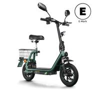 TWOFISH Bici elettrica per adulti con strada legale IN UE con certificato CEE, batteria 48V13 Ah, 40KM/H 12 pollici Peak 750W E bike M5-PRO-E-black