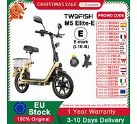 TWOFISH M5-Elite-E E Bike con Road Legal (EEC), scooter elettrico Batteria 48V13Ah, portata 30 km, pneumatici da 14 pollici, con assorbimento degli urti