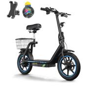 TWOFISH M5 Elite Scooter elettrico 750W Motore 48V13Ah Batteria E Bike 40 km/h con sedile e cestino portaoggetti posteriore Moto elettrica M5 Elite