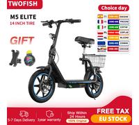 TWOFISH M5 Elite Scooter elettrico per adulti 750W Motore 48V13Ah Batteria 45Km Gamma massima 40Km/H 14 "Pneumatico con sedile pieghevole Escooter