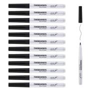 TWOHANDS Pennarelli cancellabili a secco, punta fine, ultra fine 0,7 mm, odore basso, punta extra fine, nero, per lavagna bianca, per ufficio, casa o pianificazione, 12 pezzi, 20574