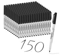 TWOHANDS Pennarelli indelebili con punta ultra fine, 0,5 mm, punta extra fine, nero, 150 pezzi, 21649