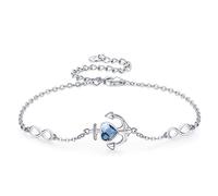 Twoowl Braccialetto con ancora, in argento Sterling 925, regolabile, stile nautico, da marinaio, con ancora, idea regalo per donne