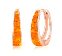 Twoowl Orecchini a cerchio da donna in argento Sterling 925, con opale, ipoallergenici, per cartilagine, gioielli regalo per la festa della mamma, 15mm, Argento sterling, Opale