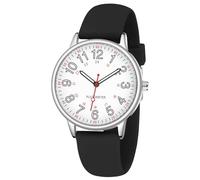 TWOPTION Orologio da infermiere impermeabile per professionisti medici, infermieristici, donne e uomini, 12/24 ore di ora, orologio analogico con lancetta dei secondi per infermieri, quadrante