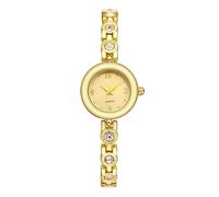 TWOPTION Orologio da polso da donna, impermeabile, piccolo, sottile, analogico, al quarzo, regalo di Natale, Oro-17#