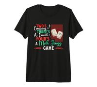 Two's Company, Three's A Folla Scommesse Gioco da Tavolo Mahjong Maglietta Premium
