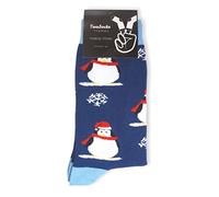 TwoSocks - Calze di Babbo Natale da uomo e da donna, divertenti, in cotone, taglia unica, pinguin, Taglia Unica