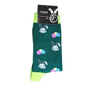 TwoSocks Calze di Pasqua Calze Divertenti per Donna & Uomo Calzini di Pasqua con Conigli in Cotone, Taglia Unica, Regalo di Pasqua, Coniglio pasquale, Taglia unica