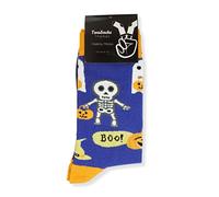 TwoSocks calzini divertenti | da donna e da uomo | divertenti calzini di Halloween e scoiattolo come regalo | cotone | taglia unica, Scheletro, Taglia unica