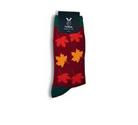 TwoSocks Calzini divertenti | Donna & Uomo | Calze divertenti per Halloween & scoiattolo come regalo | Cotone | Taglia unica, Foglia di acero, Taglia unica