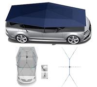 twostronking Ombrello per Tenda per Auto Moutdoor Telecomandato 5200cx2300mm, Posto Auto Coperto Mobile, Protezione Solare E Isolamento Termico, Impermeabile, Copertura Totale, Telecomando, Blu