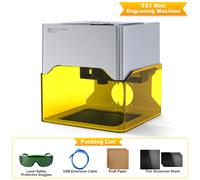 Twotrees Mini graveur Laser TS1 3W Laser portatile Bluetooth Macchina CNC fai da te peint étiquette de chien papier cuir bois plas