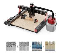 Twotrees TTC450 PRO 500W Router CNC 3 assi con aspirapolvere M1, fresa a rulli 40 pezzi, per incisione, taglio MDF, legno massello, kit motore mandrino da 500 W, per incisione fai da te, incisione CNC
