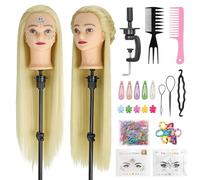 TwoWin 71 cm Testa Studio Parrucchiere 100% Fibra Sintetica Capelli,